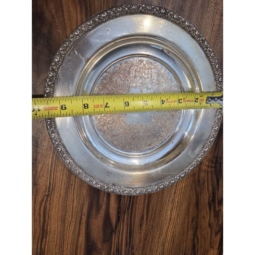 Vintage Gorham Silver on Copper 19R Plate - Mid-Century Silverplate Serving Tray - Picture 7 of 7